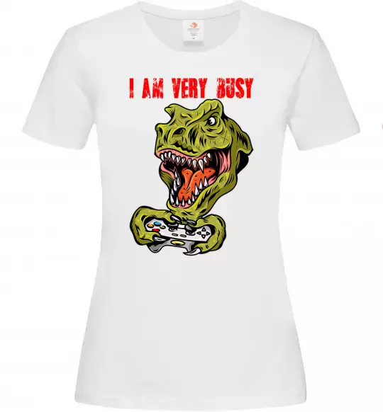 Жіноча футболка I'm very busy Білий фото