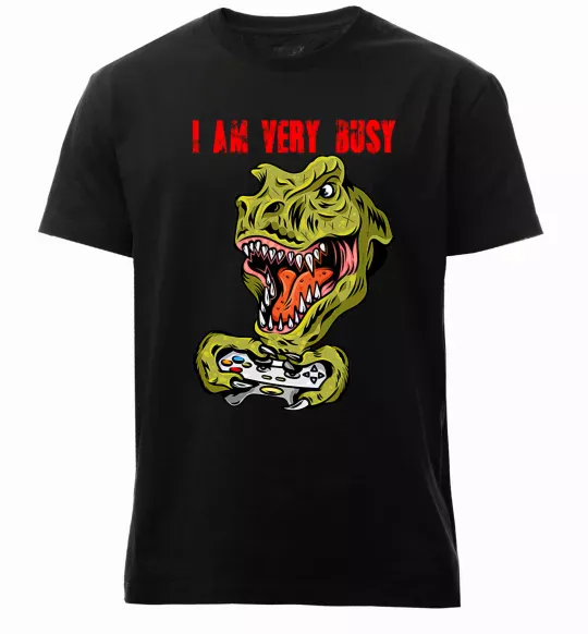 Чоловіча преміум футболка I'm very busy Чорний фото