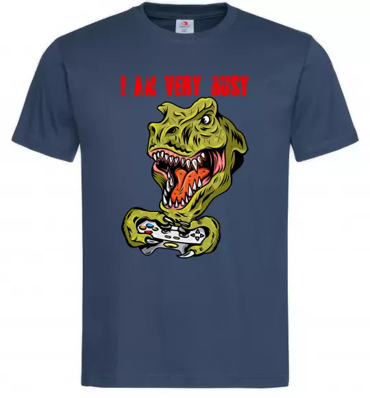 Мужская футболка I'm very busy Темно-синий фото