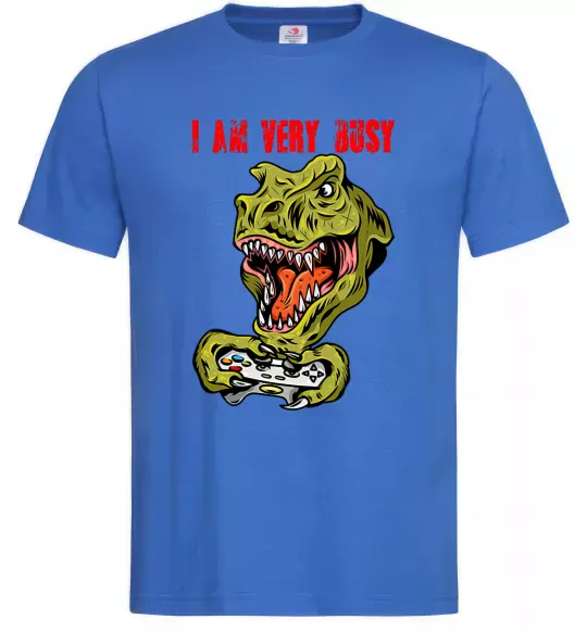 Мужская футболка I'm very busy Ярко-синий фото
