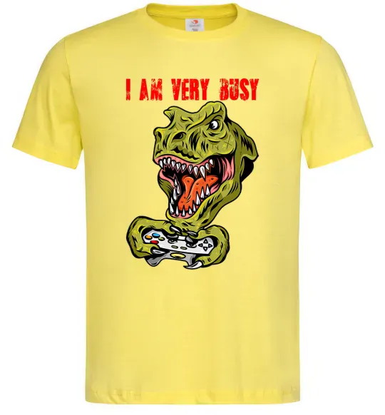 Мужская футболка I'm very busy Лимонный фото