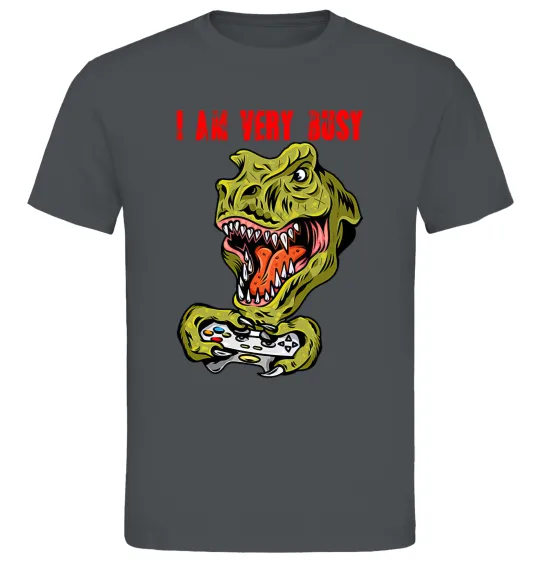 Мужская футболка I'm very busy Графит фото