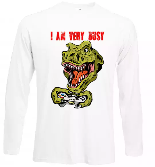 Лонгслив I'm very busy Белый фото