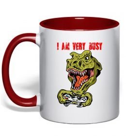 Чашка с цветной ручкой I'm very busy