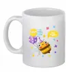 Чашка керамічна Bee happy Білий Чашка керамічна Bee happy Білий фото