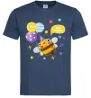 Мужская футболка Bee happy Темно-синий фото