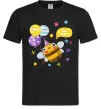 Мужская футболка Bee happy Черный фото