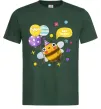 Мужская футболка Bee happy Темно-зеленый фото