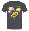 Мужская футболка Bee happy Графит фото