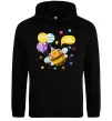 Мужская толстовка (худи) Bee happy Черный Мужская толстовка (худи) Bee happy Черный фото