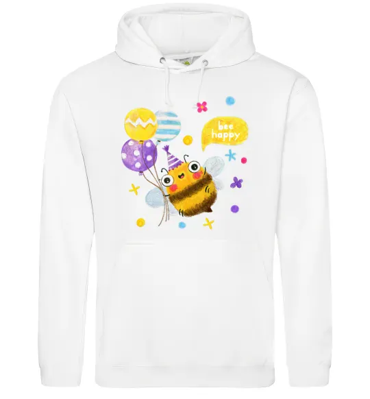 Жіноча толстовка (худі) Bee happy Білий фото