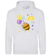 Жіноча толстовка (худі) Bee happy Сірий меланж фото
