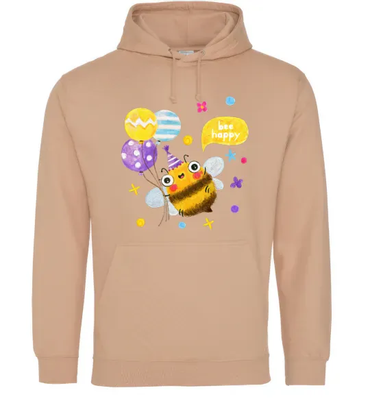 Жіноча толстовка (худі) Bee happy Пісочний фото