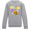 Детский Свитшот Bee happy Серый меланж Детский Свитшот Bee happy Серый меланж фото