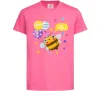 Детская футболка Bee happy Ярко-розовый фото