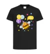 Детская футболка Bee happy Черный фото