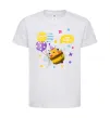 Детская футболка Bee happy Белый фото
