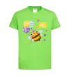 Детская футболка Bee happy Лаймовый фото