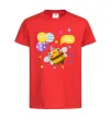Детская футболка Bee happy Красный фото