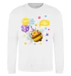 Свитшот Bee happy Белый фото