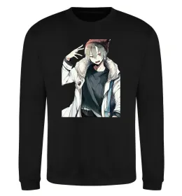 Світшот Anime boy without heart Чорний фото