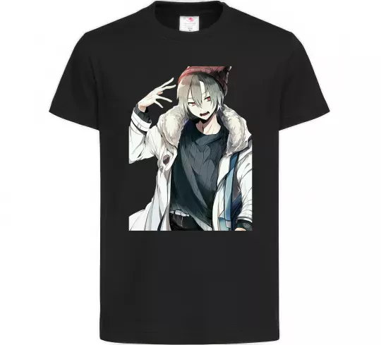 Детская футболка Аніме хлопчик Черный фото