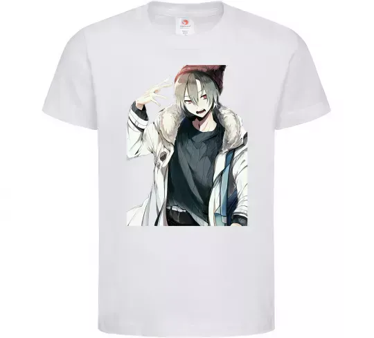 Детская футболка Аніме хлопчик Белый фото