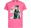 Детская футболка Аніме хлопчик Ярко-розовый фото