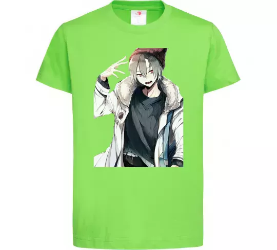 Детская футболка Аніме хлопчик Лаймовый фото