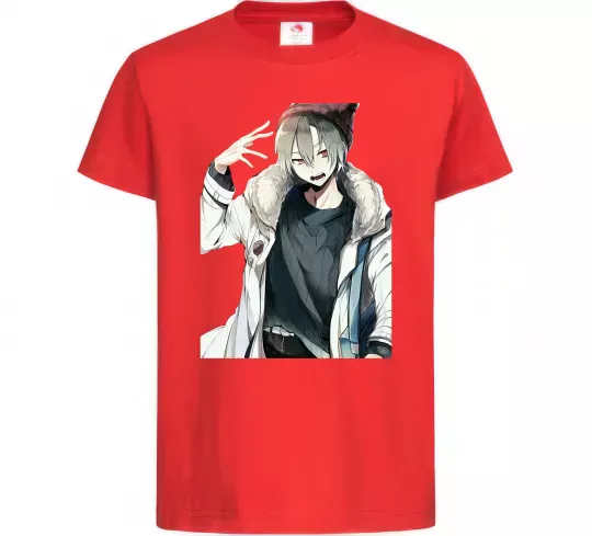 Детская футболка Аніме хлопчик Красный фото