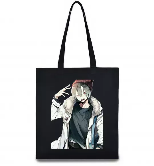 Еко-сумка Аніме хлопчик Чорний фото