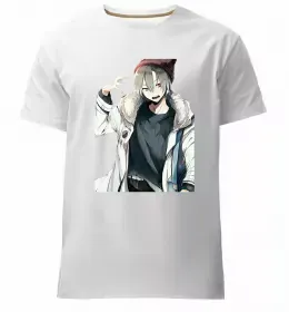 Мужская премиум футболка Cat Moon Белый фото