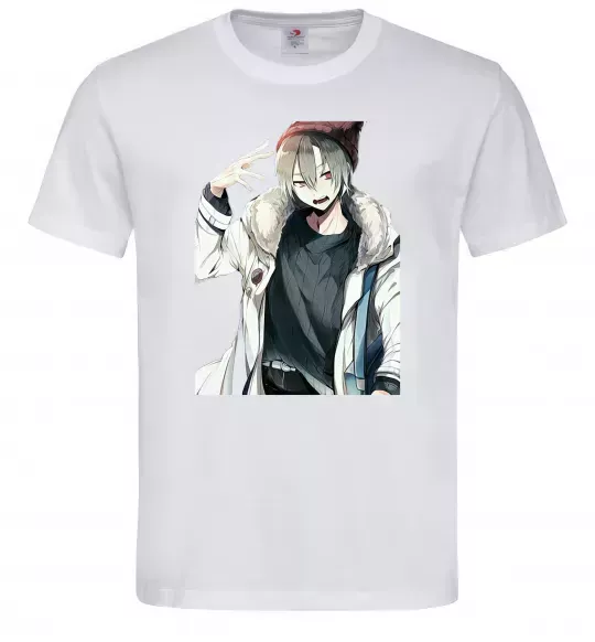 Чоловіча футболка Аніме хлопчик Білий фото