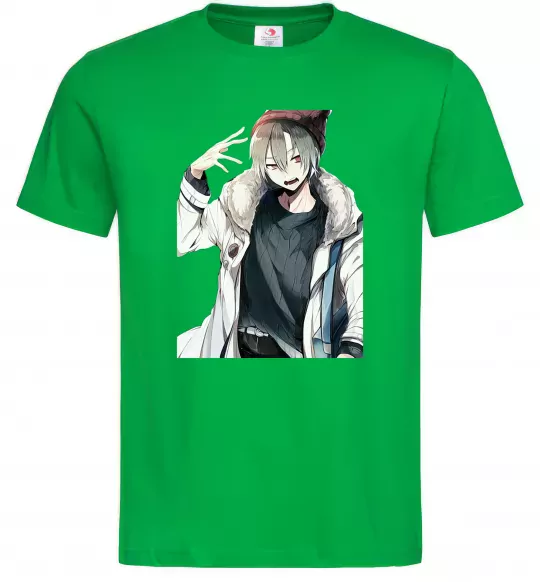 Чоловіча футболка Аніме хлопчик Зелений фото