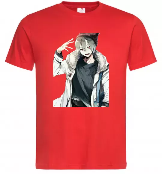 Чоловіча футболка Аніме хлопчик Червоний фото