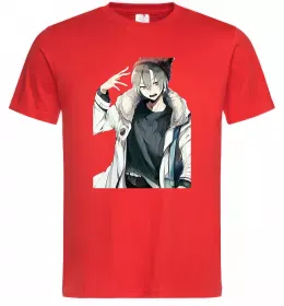 Мужская футболка Anime girl art Темно-синий фото