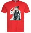 Чоловіча футболка Аніме хлопчик Червоний Чоловіча футболка Аніме хлопчик Червоний фото