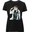 Жіноча преміум футболка Аніме хлопчик Чорний фото