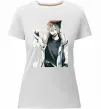 Жіноча преміум футболка Аніме хлопчик Білий фото