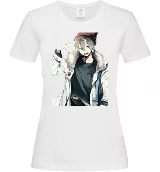 Жіноча футболка Аніме хлопчик Білий фото