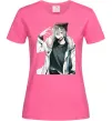 Жіноча футболка Аніме хлопчик Яскраво-рожевий Жіноча футболка Аніме хлопчик Яскраво-рожевий фото
