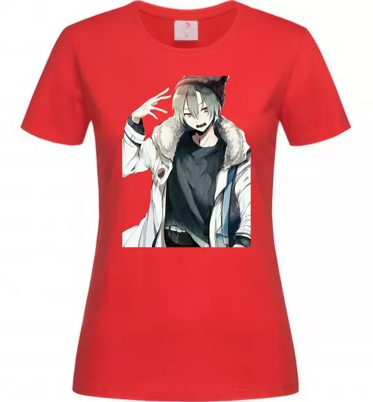 Жіноча футболка Аніме хлопчик Червоний фото