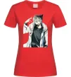 Жіноча футболка Аніме хлопчик Червоний Жіноча футболка Аніме хлопчик Червоний фото