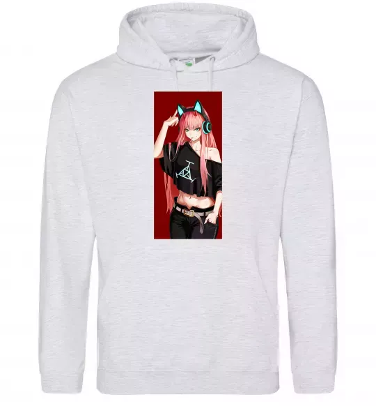 Мужская толстовка (худи) Звукове обладнання Серый меланж фото