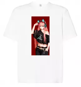 Футболка Оверсайз Аниме украинка Белый фото
