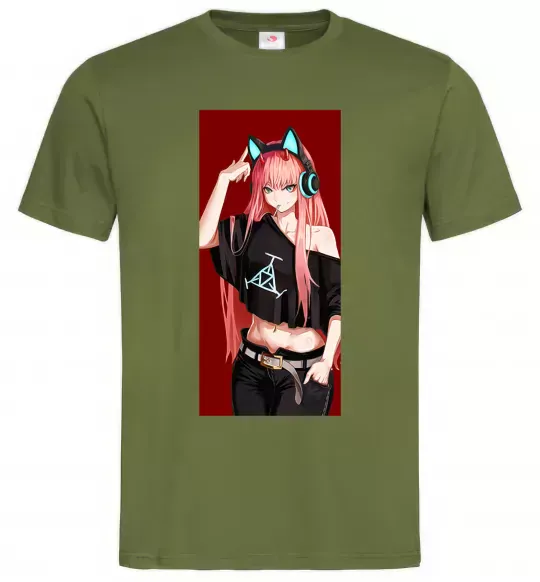 Мужская футболка Звукове обладнання Оливковый фото