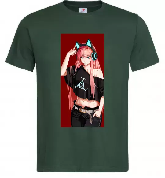 Мужская футболка Звукове обладнання Темно-зеленый фото