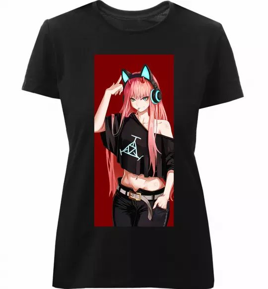 Женская премиум футболка Звукове обладнання Черный фото