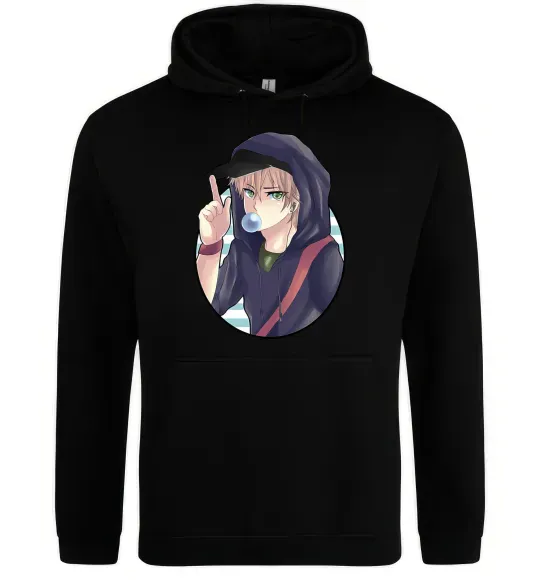 Женская толстовка (худи) Boy with bubble gum Черный фото