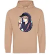 Женская толстовка (худи) Boy with bubble gum Песочный фото